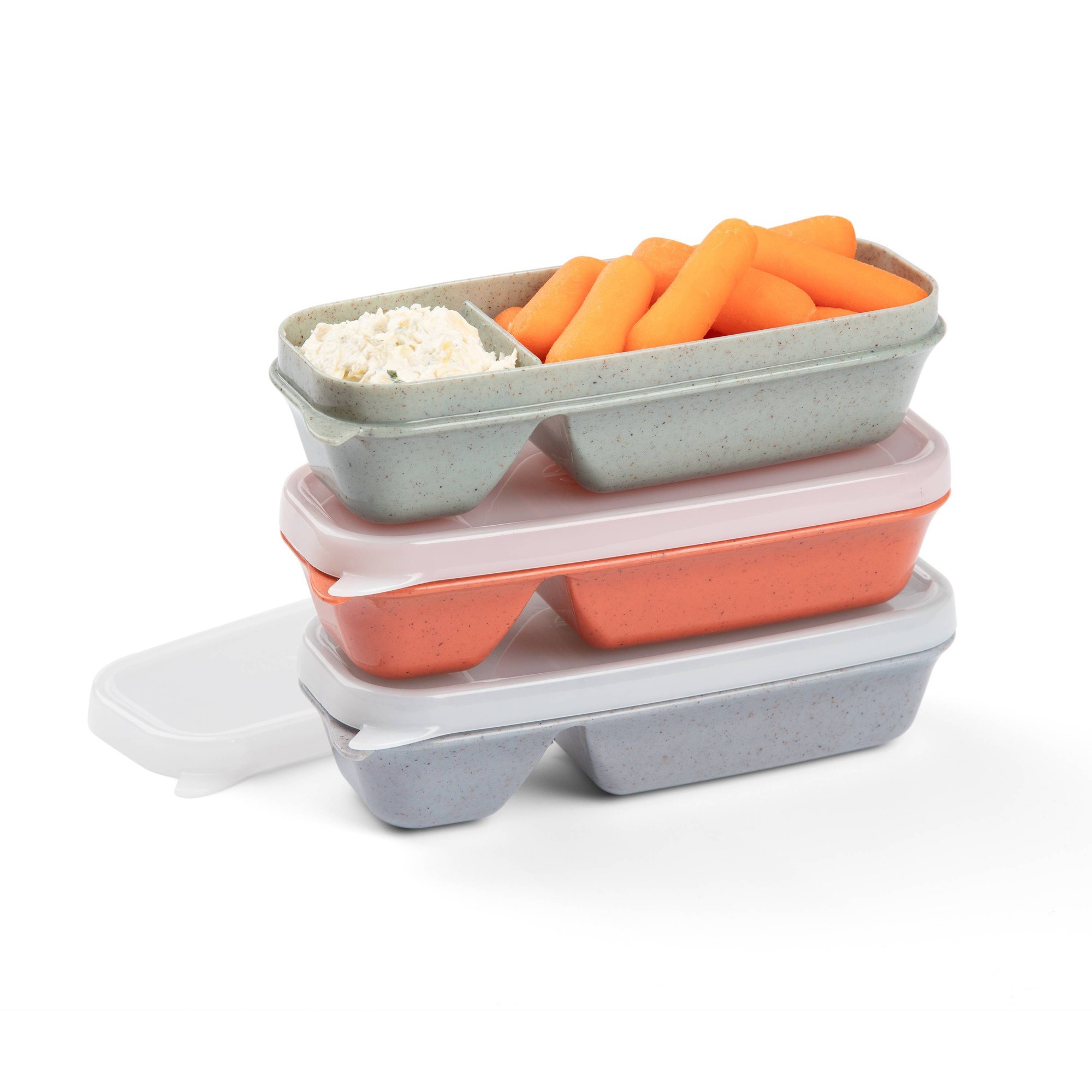 Food Prep Snacks - Auslaufsicherer Snack- und Dip-Aufbewahrungsbehälter mit Sicherheitsverschlussdeckel