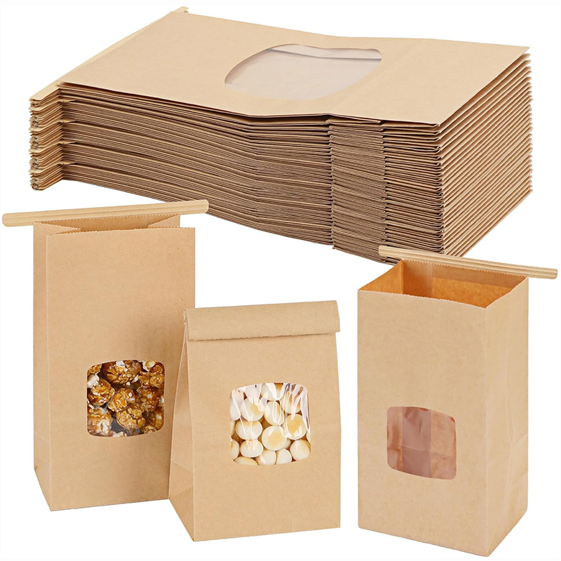 Food Halloween Snacks - 10 Stück Bäckereibeutel, Fensterversiegelung, Kraftpapiertüten für