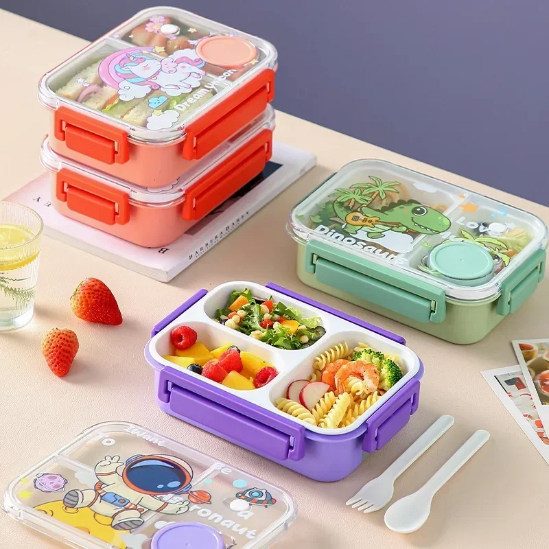 Food Prep Snacks - Einhorn-Cartoon-Bento-Lunchbox für Kinder, Studenten, Kleinkinder, Snacks,