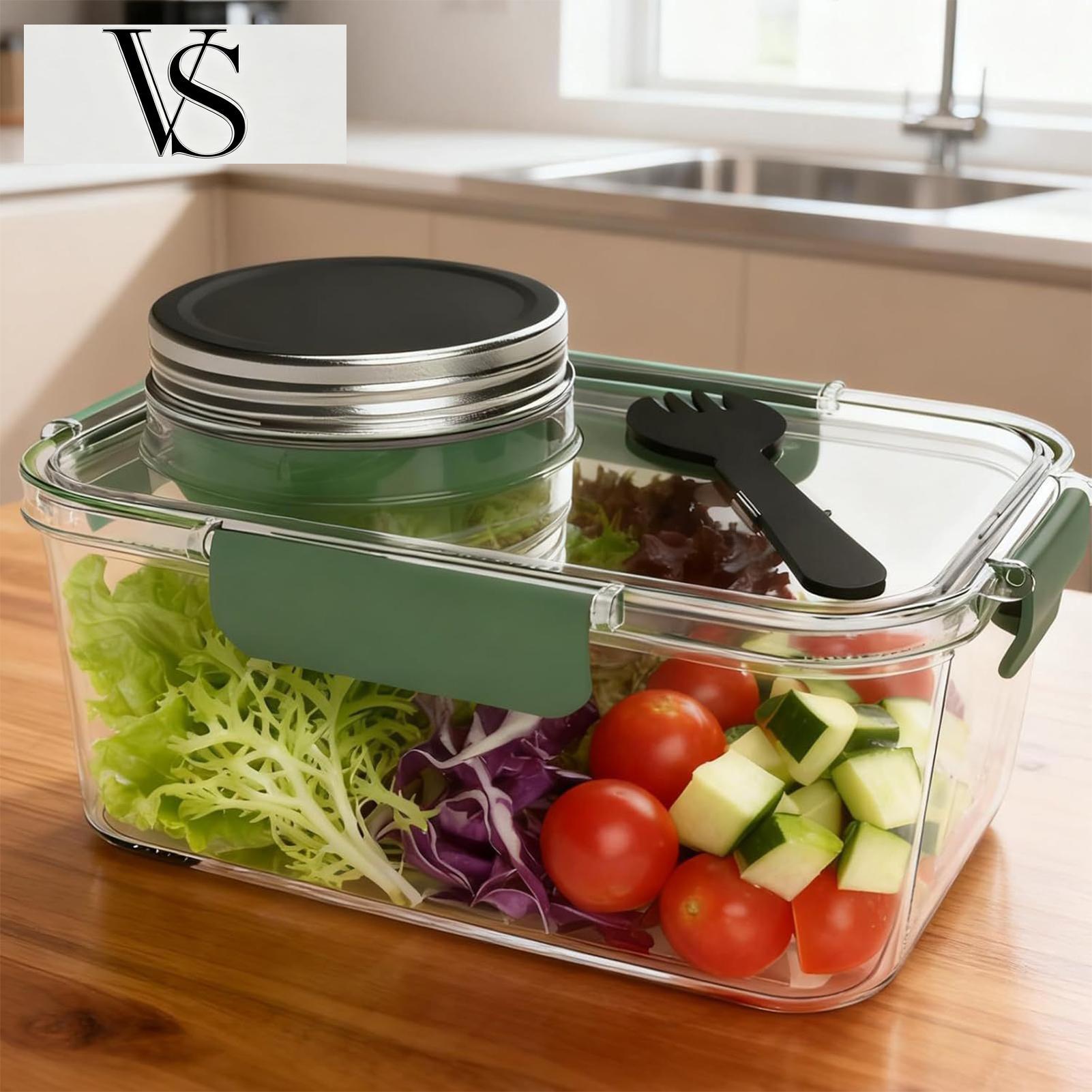Food Prep Snacks - Salatbehälter 2,5 OZ Lebensmittel-Aufbewahrungsbox mit Picknick-Deckel