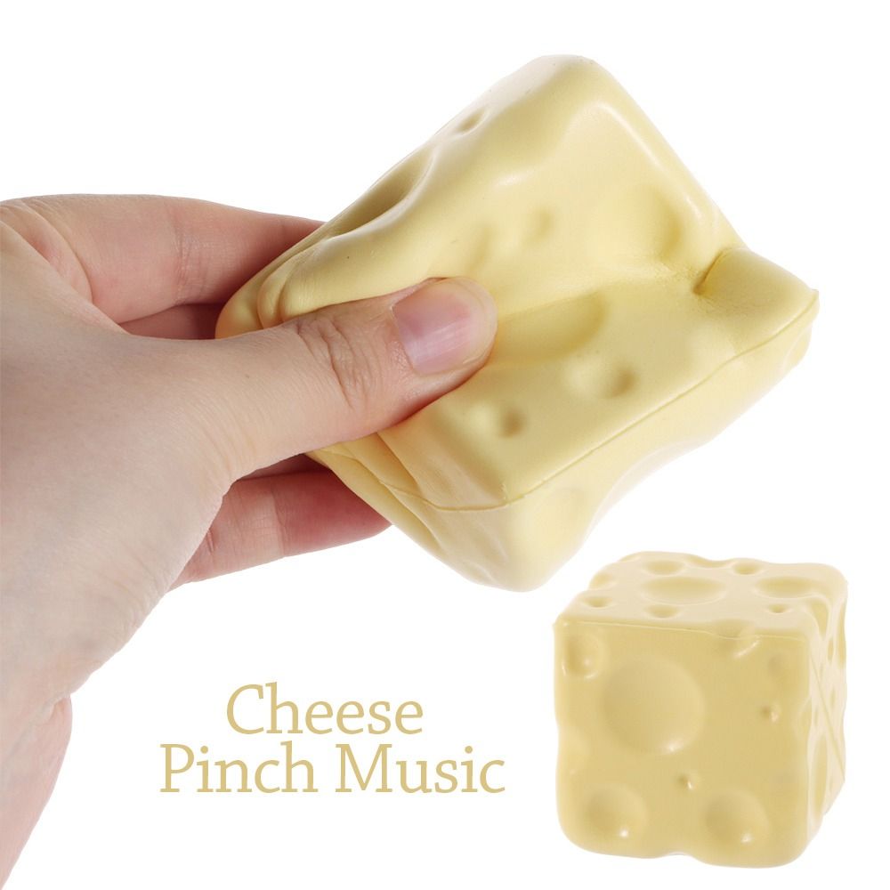 Korean Food Snacks - Formbares Käse-Knautschspielzeug mit Squishy-Textur, Anti-Stress-Käse-Quetschspielzeug, Nicht-Sprungender