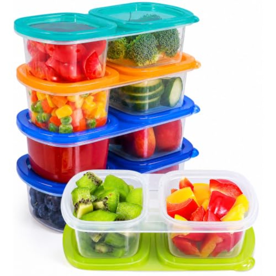 Food Prep Snacks - 5er-Pack Wiederverwendbare Snackbehälter mit Deckeln -