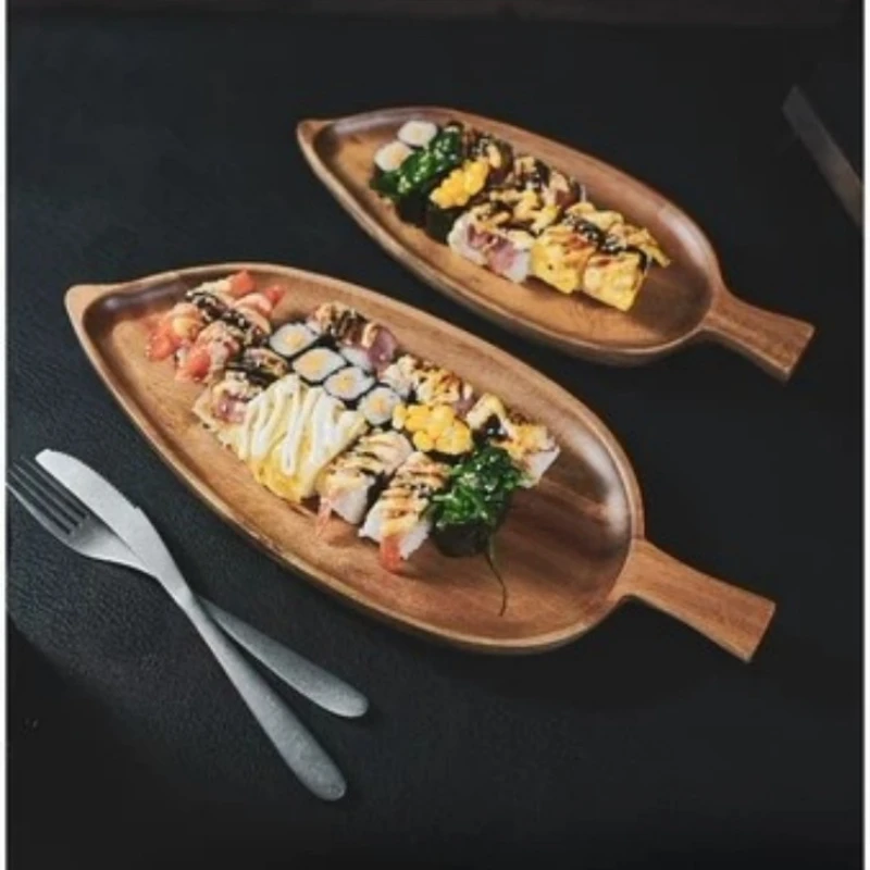 Food Snacks In Japan - Getränketablett zum Servieren von Speisen, Holztablett