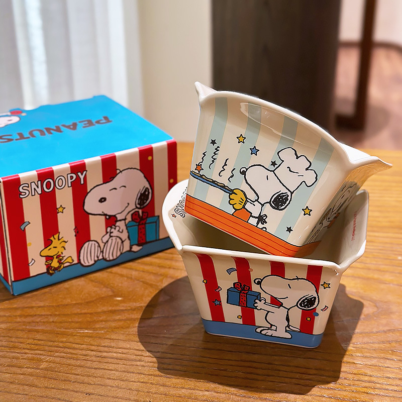 Food Snacks Brands - Snoopy Co-Branded Keramik-Popcornschale Große Snack- &
