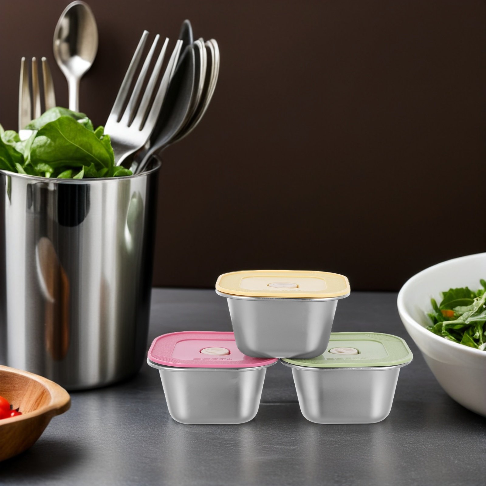 3-teiliges Set aus Edelstahl-S – Food Prep Snacks Bewertung und Preis