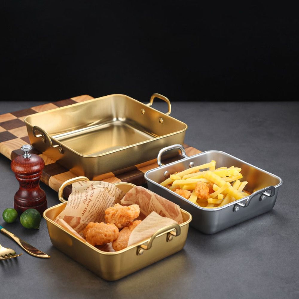 Edelstahl Quadratische Servier – Korean Food Snacks Bewertung und Preis